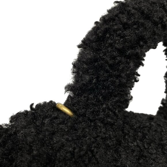 Auth BALENCIAGA Hour Glass 676384 Black Wool Handbag - Picture 10 of 16